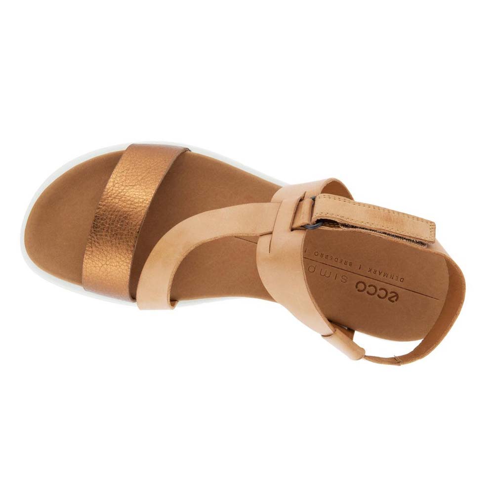 Ecco Simpil Flate Sandaler Dame Brune | NO 192EBC